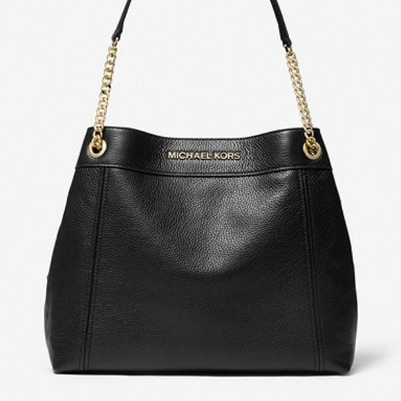 Michael Kors Handbags - 🥳HP🥳MK Jet Set L Pebbled Leather Chain Tote